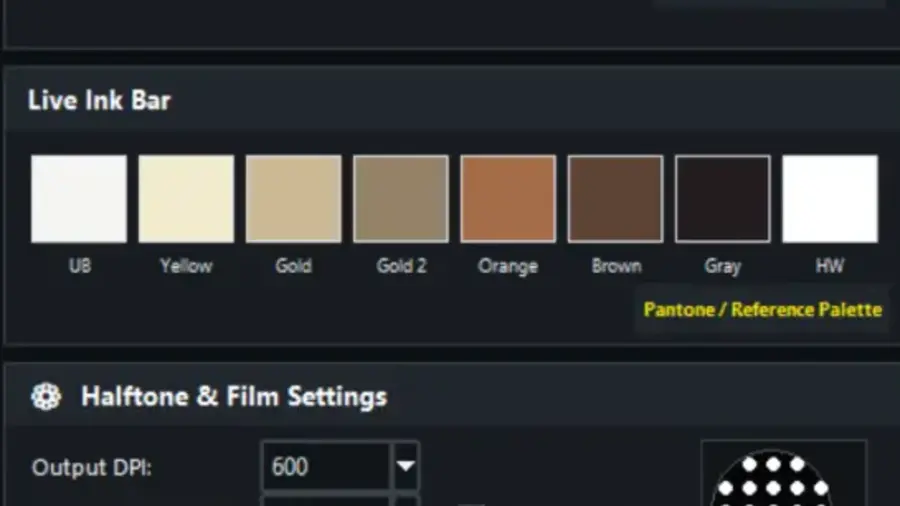 AutoSep halftone and film controls